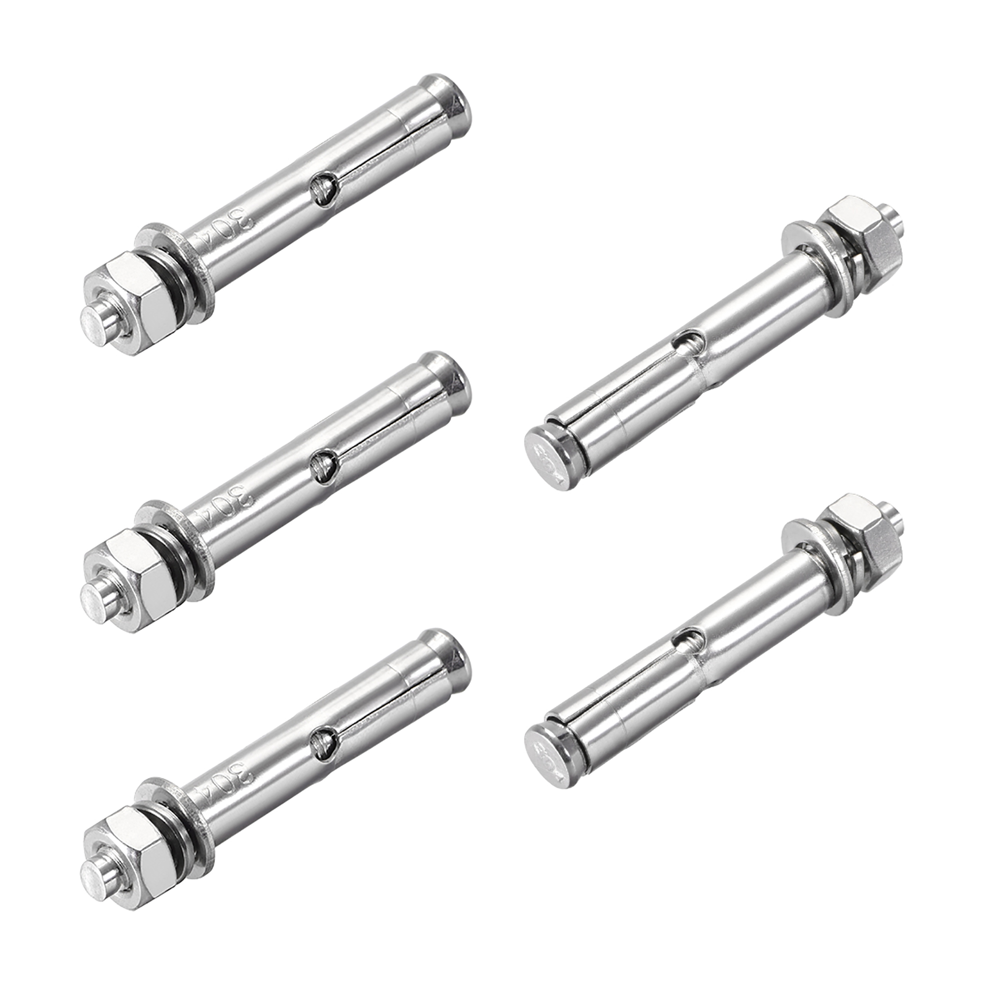 Uxcell M6x50mm Hex Expansion Bolt 304 Stainless Steel 5 Pack