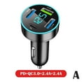 thumbnail image 1 of Bgsha 66W 4Ports USB Car Charger Fast Charging PD Quick Charge USB C Car Phone 12-24V, 1 of 8