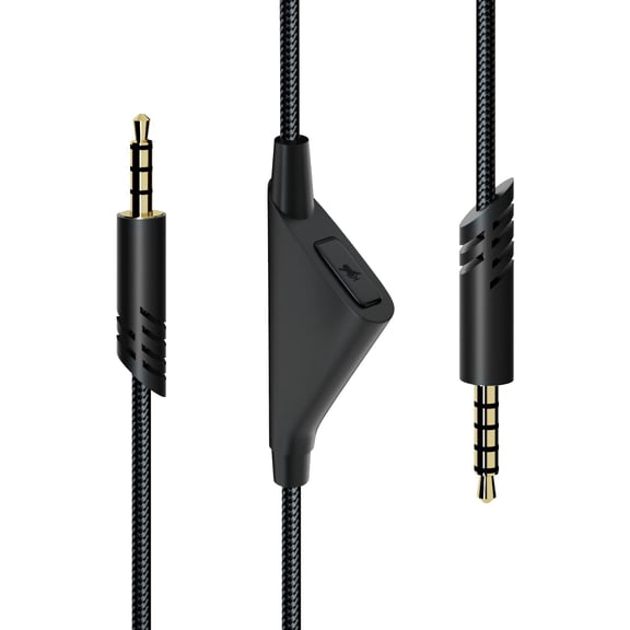 Replacement Astro A10 A40 Cable - 2.0M Astro A40 TR Inline Mute Cable Cord for Astro A10/A40 Gaming Headsets Xbox One PS4 PS5 Controller Headphone Audio Extension Cable 6.5 Feet Black