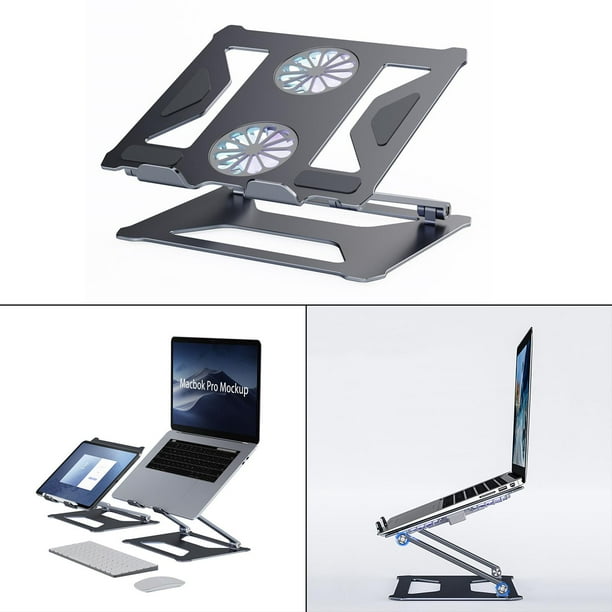 Aluratek adjustable laptop table sale with cooling fan