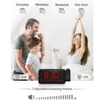 thumbnail image 3 of Reloj despertador de proyección Roxicosly para dormitorio con temperatura y humedad, 3 of 9