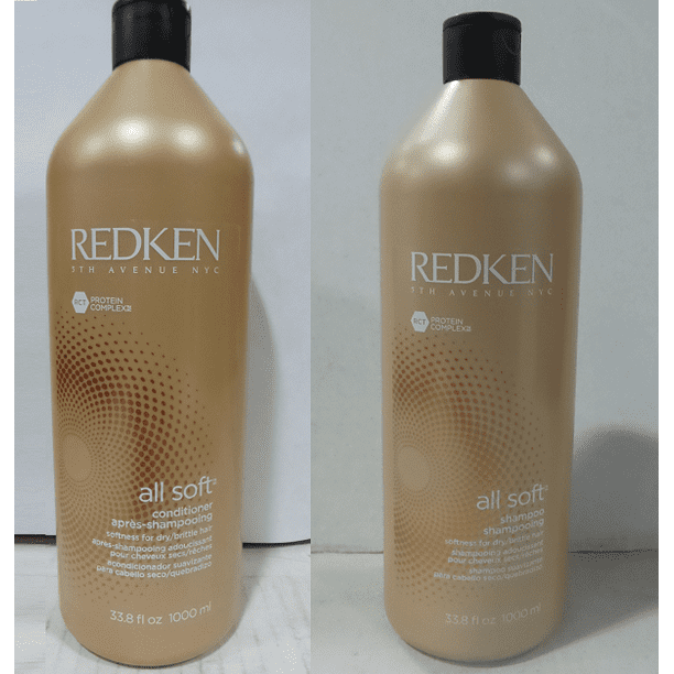 Redken Redken All Soft Shampoo 33 8oz 1000ml Redken All Soft Conditioner 33 8oz 2 Pack Walmart Com Walmart Com