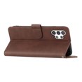 thumbnail image 3 of Wallet Case for Samsung A13 4G, with Card Slots [RFID Blocking],Durable Flip Folio Kickstand Magnetic Closure Leather Wallet Wrist Strap Women Men Case for Samsung Galaxy A13 4G, Brown, 3 of 10