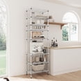 thumbnail image 3 of M MZG 8-Tier Adjustable Chrome Metal Shelving Unit, 23.6 x 13.8 x 79.5 inch, 2000 lbs Capacity Wire Rack for Kitchen Garage Basement, 3 of 8