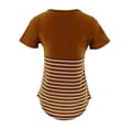 thumbnail image 7 of Aofany Breastfeeding Shirts For Women Sales Maternity Womens Nursing Stripe Round Neck Short Sleeve Blouse, 7 of 7