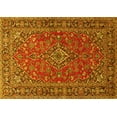 thumbnail image 1 of Ahgly Company Machine Washable Indoor Rectangle Persian Yellow Traditional Area Rugs, 8' x 10', 1 of 4