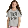 thumbnail image 3 of Give Me Chocolate Hurt Nobody Girls Kids T Shirt Tees Teen Brisco Brands X, 3 of 6