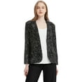 thumbnail image 4 of Women's Evening Sparkle Sequins Open Front Long Sleeve Blazer Jacket, 4 of 5