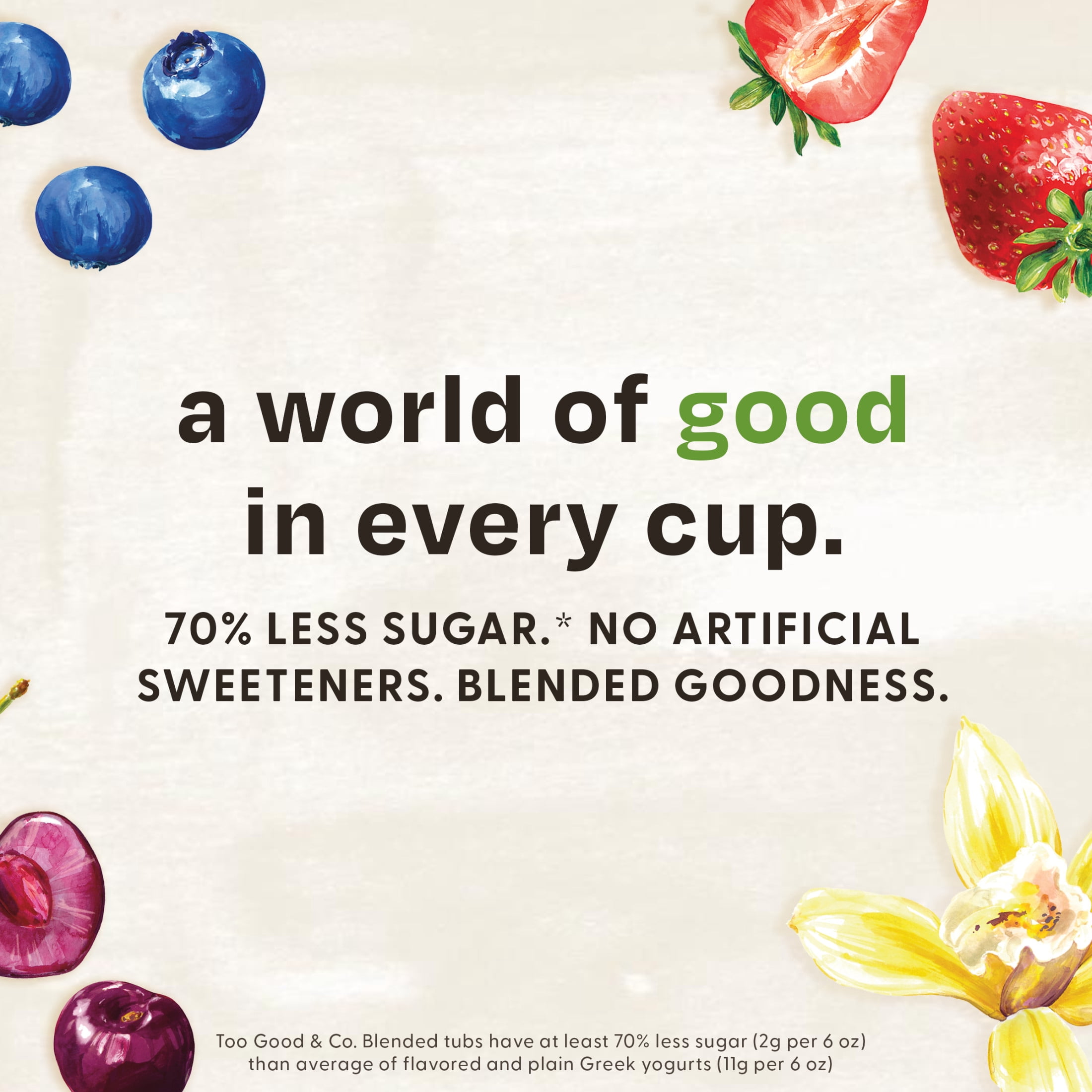 Too Good & Co. Blended Vanilla Yogurt-Cultured Ultra-Filtered Low Fat Milk Product Tub, 32 oz