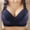 Dark Blue, variant on Women's New Pattern Ribless Large Strap Jacquard Four Comfort Bra Backless Bra Sports Bra with Support Women Bra Set And Underwear plus Women Bras Wireless Push up Super Push up Bra Pack of Bras