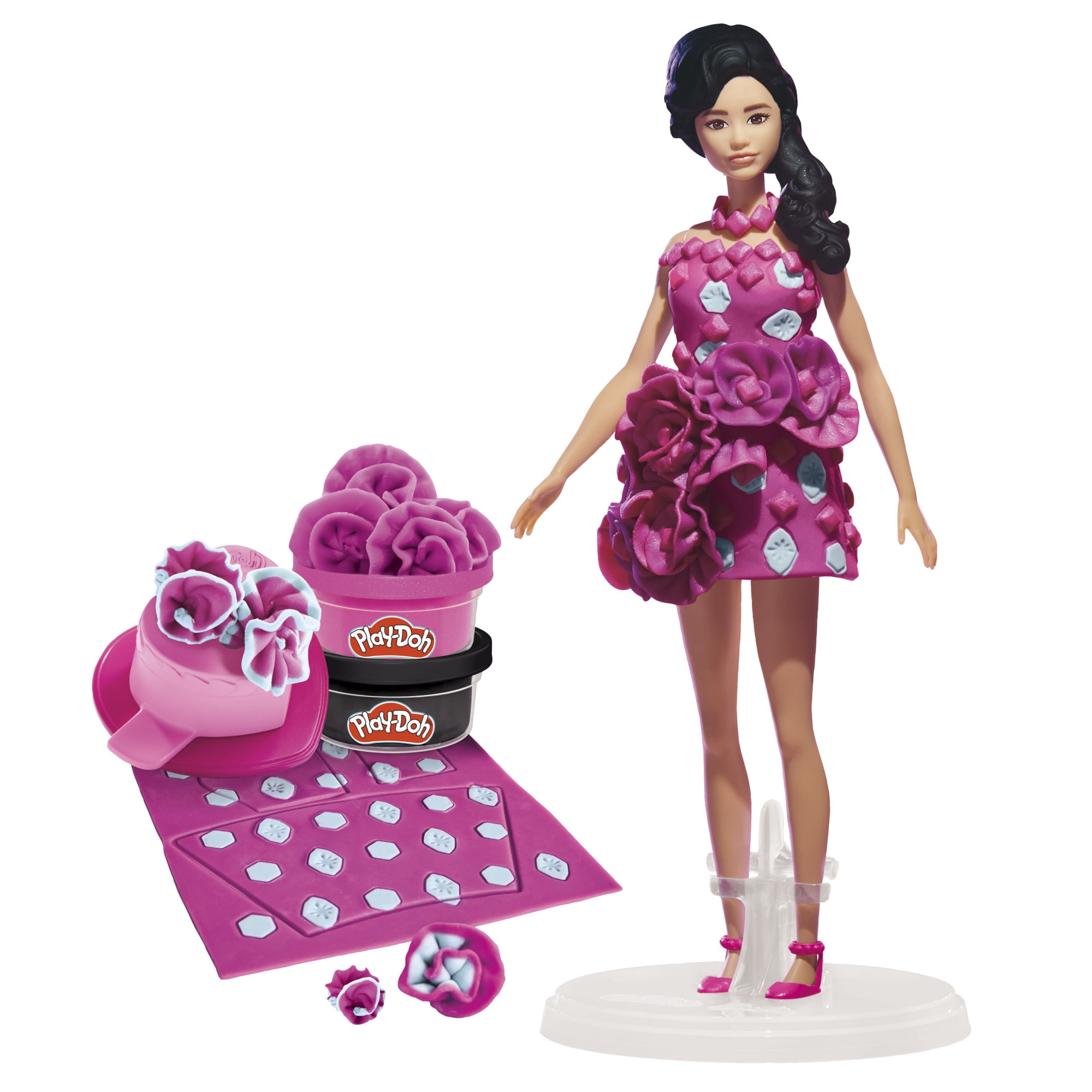 Play-Doh Beach Gems and Ribbons Glam, Make Designer Dolls Clothes, Toys for Kids 5 and up