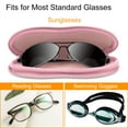 thumbnail image 5 of Fintie Glasses Case with Carabiner, Ultra Light Portable Neoprene Zipper Sunglasses Soft Case, Glittering Marble, 5 of 9