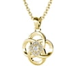 thumbnail image 4 of Cate & Chloe Nyssa 18k Yellow Gold Plated Flower Pendant Necklace with Swarovski Crystals for Women, 4 of 8