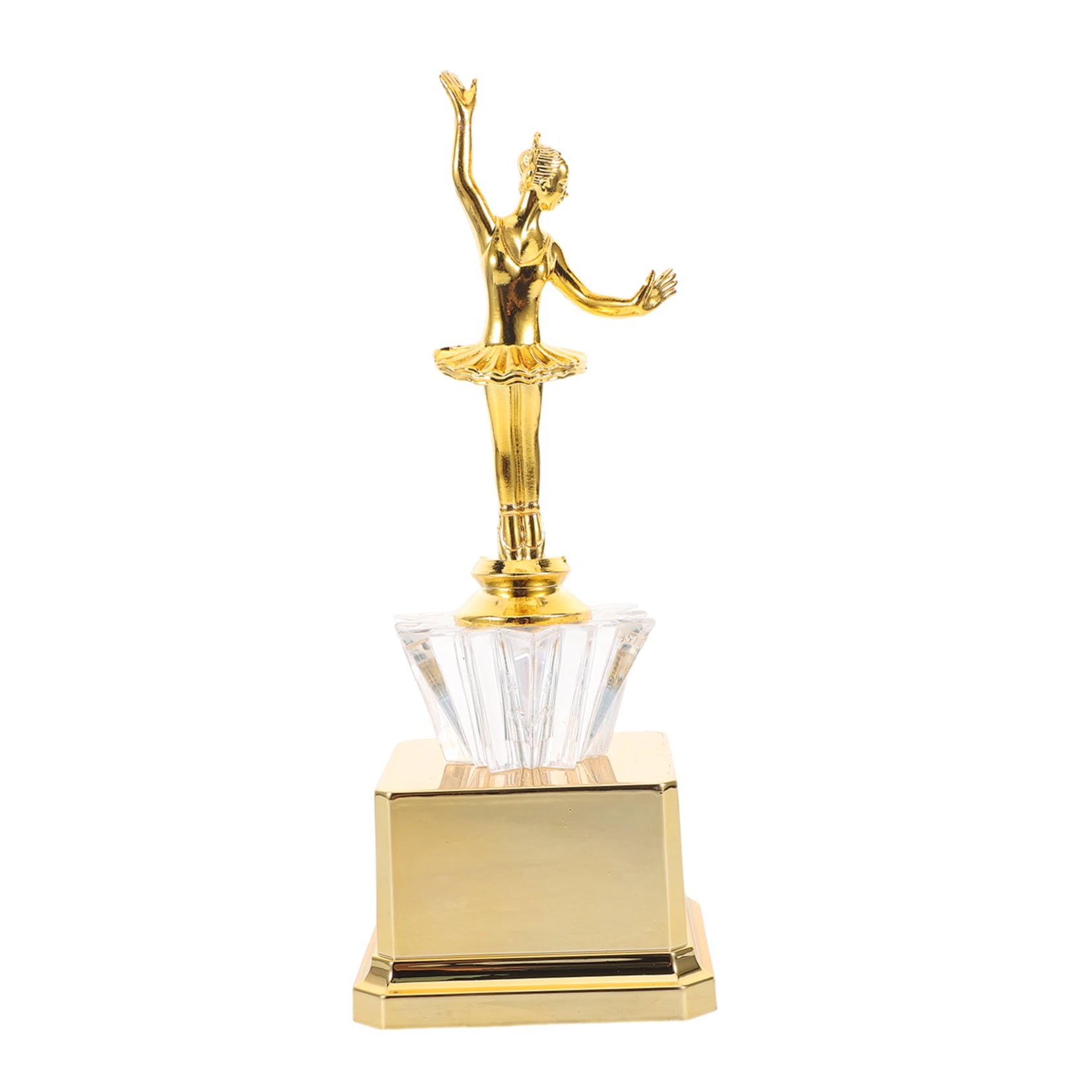 OUNONA Small Ballet Trophy Cup with Plastic Base for Dance Competition Awards, Recital Prizes and Display Trophies