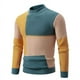 thumbnail image 4 of Suéter de cuello alto medio de invierno para hombre, suéter de color contrastante, moda juvenil coreana, top casual, 4 of 6