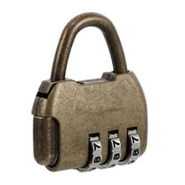 WEUVEB Retro Combination Lock, Golden Zinc Alloy Travel Luggage Lock, Secure and for Suitcases and Bags