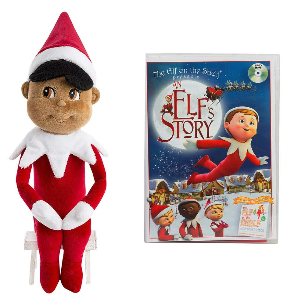 The Elf on the Shelf Boy Plushee Pal Dark with An Elf Story DVD