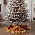 thumbnail image 4 of Fuzoiu Tiger Print Christmas Tree Skirt,Xmas Christmas Decorations,Xmas Tree Mat for Farmhouse Holiday New Years Home Party Decor Tree Rugs-30", 4 of 6
