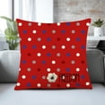 thumbnail image 5 of Patriotic Decor, Throw Pillow Covers 18x18 in 4th of July Linen Pillow Case, American Summer Outdoor Red White Blue Sofa Couch Bed Home Outdoor, 5 of 6