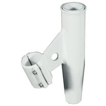 Lees Clamp-On Rod Holder - White Aluminum - Vertical Mount - Fits 1.900" O.D. Pipe