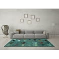 thumbnail image 3 of Ahgly Company Indoor Square Abstract Light Blue Modern Area Rugs, 8' Square, 3 of 4