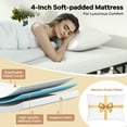 thumbnail image 2 of Barara King Cot Size Folding Bed with Memory Foam Mattress and Pillow, 2 of 10