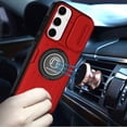 thumbnail image 3 of Optics Armor Hybrid Case with Rotating Ring Stand and Privacy Camera Lens Cover for Samsung Galaxy S25 - Red, 3 of 3