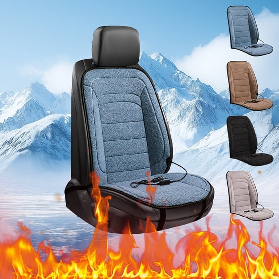 YOTQUSKI Heated Seat Cushion, Heated Seat Compatible Seat Covers, Car Seat Heaters for Vehicle, Seat Pads for Cars Front Seats, Winter Heating Car Seat 12V Suitable for Car Use