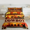 thumbnail image 2 of Homewish Boys Girls Western Cowboy 3-Piece Full Size Comforter Sets,Rustic Farmhouse Bedding Comforter Set,Southwestern Theme Lightweight Bedding Sets,Super Cozy Room Decor, 2 of 8