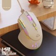 thumbnail image 1 of M2 Gaming Mouse Desktop Mouse With 12800 DPI RGB Backlight Wired Mice Lightweight Gaming Mouse Ergonomic Design 9 Keys Mice For PC Laptop Computer cheese version, 1 of 4