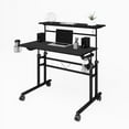 thumbnail image 6 of Harper & Bright Designs Adjustable Height Standing Desk Sit Stand Up Desk Workstation 35 Inch with Moveable Shelf for Office Home, Black, 6 of 13