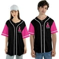 thumbnail image 2 of Personalized Breast Cancer Awareness Baseball Jersey Shirts, Pink Breast Cancer Shirts for Women, Pink Ribbon Cancer Shirt (2XL), 2 of 7