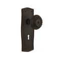 thumbnail image 5 of nostalgic warehouse prairie plate with keyhole meadows knob, passage - 2.75", polished brass, 5 of 6