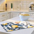 thumbnail image 6 of Yayeee Dish Drying Mat for Kitchen Counter 16"x18" Microfiber Absorbent Pad, Beige Plaid Lemon, 6 of 7