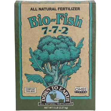 Down to Earth (#DTE07842) Organic Bio-Fish Fertilizer Mix 7-7-2, 5 lb