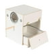 thumbnail image 4 of Caja de cría de periquitos con cajón, casa de apareamiento de loros de madera, jaula para pájaros 20x20x30 cm, 4 of 9