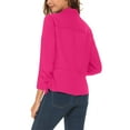 thumbnail image 2 of Duoif Cardigans for Women Trendy Women's Ruched Sleeve Lightweight Thin Chiffon Womens Cardigan Hot Pink XXXXXL, 2 of 8