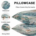 thumbnail image 5 of Teal Sea Turtle Throw Pillow Covers 20x20 Inch Set of 2, Coastal Coral Ocean Nautical Vintage Waterproof Outdoor Pillow Covers, Decorative Cushion Pillowcases for Couch, Sofa, Bed, Garden, Patio, 5 of 9