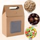 thumbnail image 4 of Rectangle Paper Gift Boxes with Clear Window for Party Wedding Bakery Box BurlyWood 5.8x9.7x15.1cm, 4 of 9