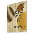 thumbnail image 2 of Designart 'Abstract Shapes With Botanical Minimalist Leaf I' Modern Print on Natural Pine Wood, 2 of 5