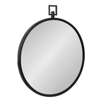 Kate and Laurel Tabb Round Framed Mirror, Black 24x28