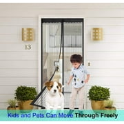 Home Anti Mosquito Curtains Magnetic Tulle Curtains Automatic Closing Screen Door For Kitchen Curtains 39"x82" Black