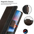 thumbnail image 3 of Allytech Wallet Case for Samsung Galaxy S22 Ultra 5G 2022, Magnetic Closure Flip PU Leather Case with RFID Block Card Slots Viewing Stand Shockproof Case for Galaxy S22 Ultra 6.8" 2022, Coffee, 3 of 6