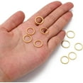 thumbnail image 2 of 10Pcs 304 Stainless Steel O-Rings 12x1mm Golden Round Linking Rings Laser Cut Solid Welded Metal Band DIY, 2 of 4