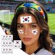 thumbnail image 1 of Decoración del hogar, decoración de habitaciones, suministros para celebraciones de aficionados al fútbol. 10 pegatinas de tatuajes para ver partidos de fútbol. Fiestas temáticas de aficionados, decor, 1 of 6