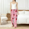 thumbnail image 4 of Pofeuu Strawberry and Ladybugs Print Women's Fashion Pajama Pants with Pockets Comfy Drawstring Sleep Lounge Bottoms-Large, 4 of 6