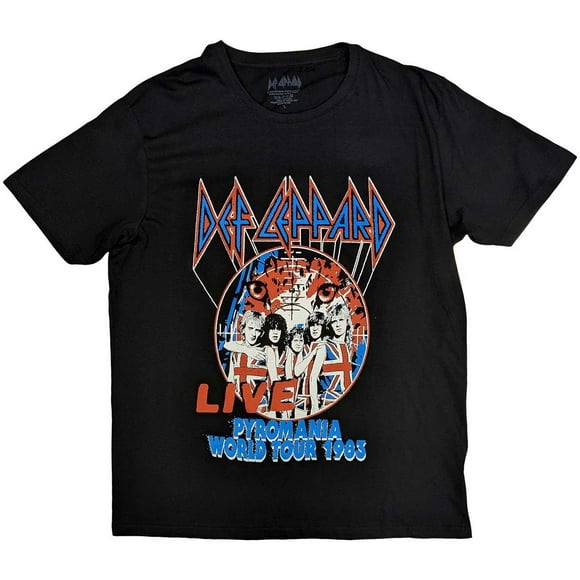 Def Leppard T-Shirt en Coton Adult Pyro World Tour