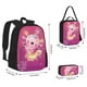 thumbnail image 2 of Easygdp Cute Pink Axolotl A Mochila para Niños y Niñas con Set de Caja de Almuerzo y Estuche para Lápices 3 en 1, Mochila Escolar Estampada para Adolescentes, 2 of 7