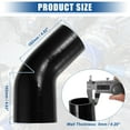 thumbnail image 4 of Unique Bargains 45 Degree 2.5 Inch to 3 Inch ID 4Ply Elbow Reducer Silicone Hose Coupler Intercooler Tube Black 63-76mm, 4 of 7