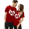 thumbnail image 4 of WEAIXIMIUNG T-shirt Imprimé pour Femmes, Manches Courtes, Col Rond, Confortable, pour la Saint-Valentin, 4 of 7